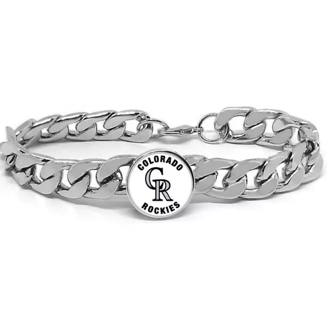 Colorado Rockies Mens Womens Stainless Steel Link Chain Bracelet Jewelry Gift D4