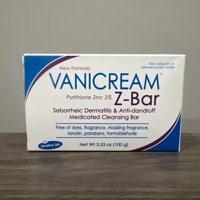 VANICREAM Z-BAR PYRITHION Zinc 2% Medicated Cleansing Bar 3.53oz ...