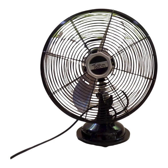 IKEA TAIFUN BLACK Metal Industrial Style Heavy 3 Speed Desk Fan Vintage