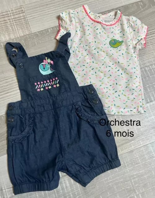 Orchestra 6 MOIS : T Shirt + Salopette Bloomer  ETE Tbe