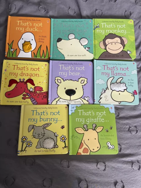 That's Not My Books  x 8 Sensory Touchy Feely Book Usbourne Books VGC