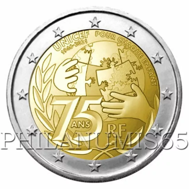 Francia 2021 - 2 Euro 75° Anniversario Dell'unicef