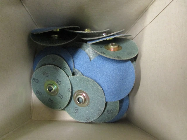 Box Of 24 Norton 2" 80 Grit Speed-Lok Quick Change Discs R821 38633-5 USA