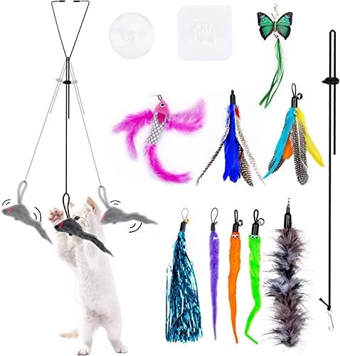 15 Pièces Jouet Chat Interactif, Jouet pour Chat Interieur Travail Indépendant ,