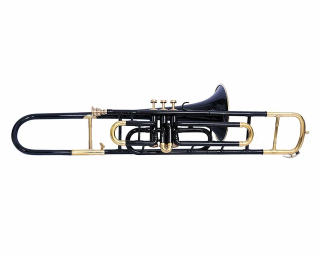 TROMBONE Bb PITCH. BLACK WITH FREE CASE .