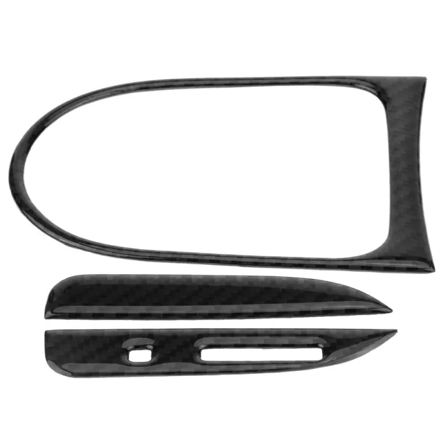 √ 3Pcs Carbon Fiber Interior Gear Panel Cover Trim Sticker For Ford Mustang