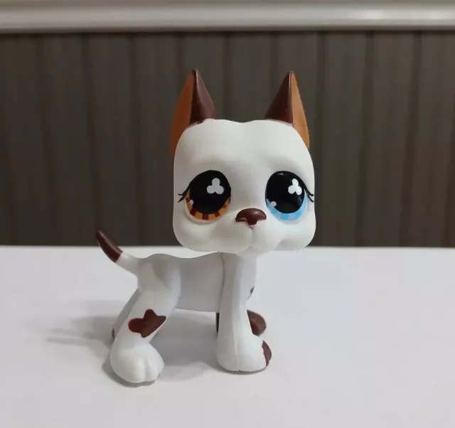 Littlest Pet Shop LPS #577 Great Dane Blue/Brown Clover Eyes AUTHENTIC 2007 Tom