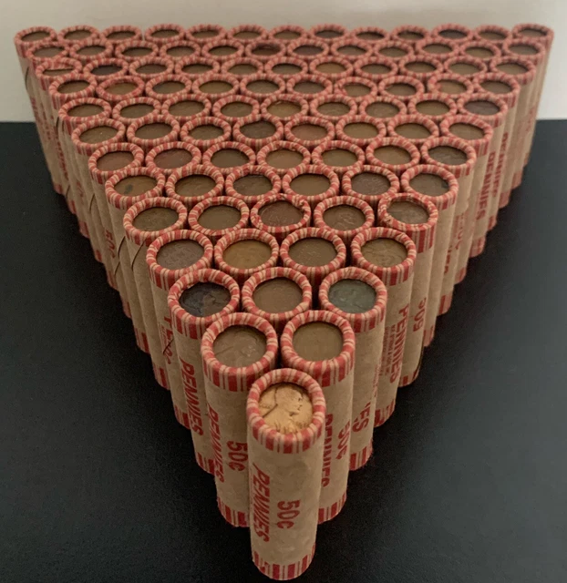 Wheat Penny Shotgun Roll! 1909-1958 50 Coins Steel P,D,S! *SEALED*