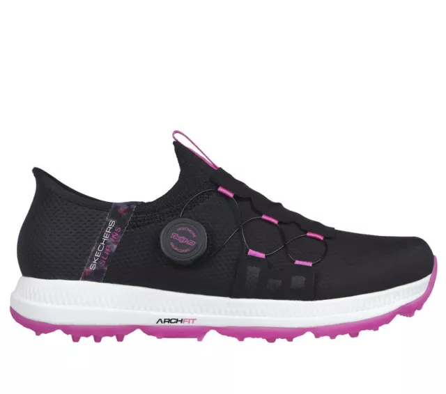 Skechers Go Golf Elite 5 - Slip ´ En Femmes Chaussures de Golf Noir/Rose