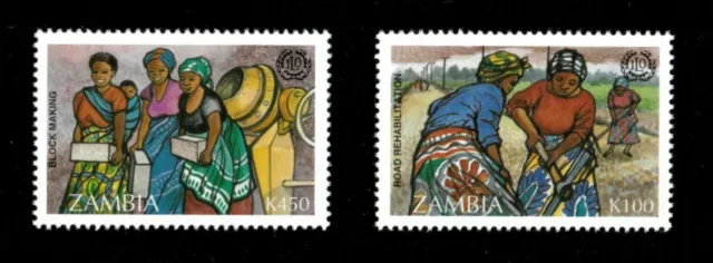 Zambia 1994 - International Labor Organization - Set of 2v - Scott 643-44 - MNH