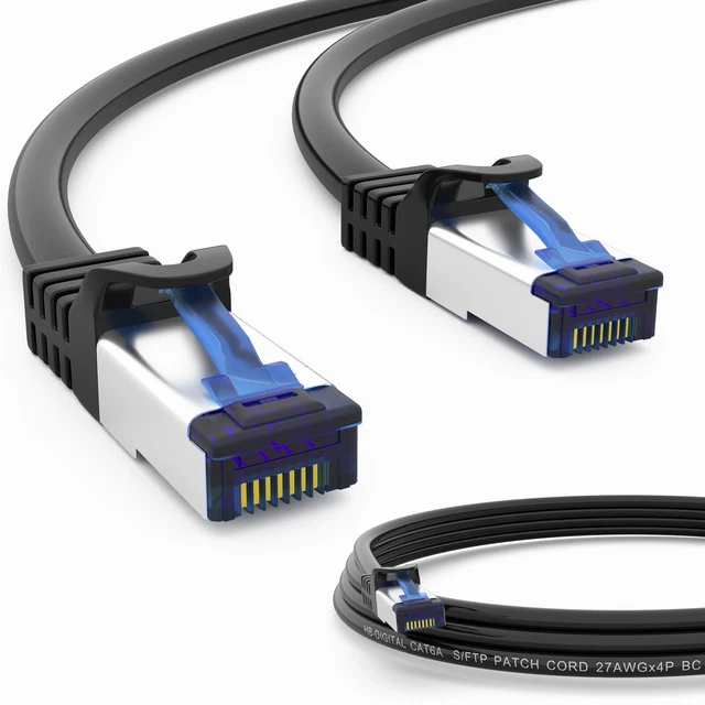 Patchkabel CAT 6A Outdoor Netzwerkkabel Außenbereich S/FTP LAN-Kabel 7,5m - 60m
