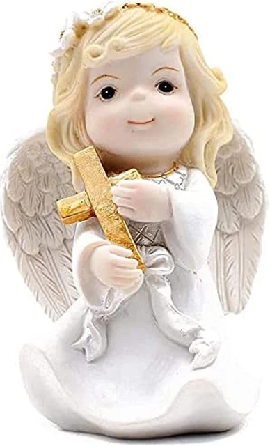 Comfy Hour Faith and Hope Collection Praying Girl Angel and Cross Figurine, Keep