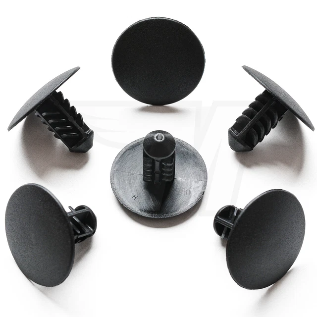 Kit De 5 Clips Pour Pare-chocs/capot Nissan – Noir – Neuf Universel