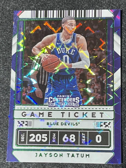 Jayson Tatum 2020 Panini Contenders Draft Picks Game Ticket Green Explosion #8