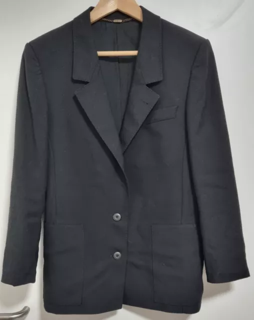 Blazer Vintage Schurwolle Schwarz Your Sixth Sense 36 38 40