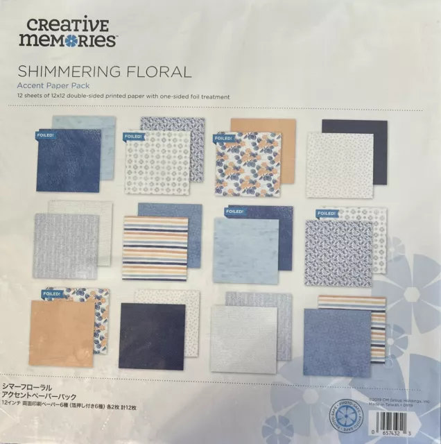 Creative Memories Paper Pack “Shimmering Floral"Accent Paper Pack