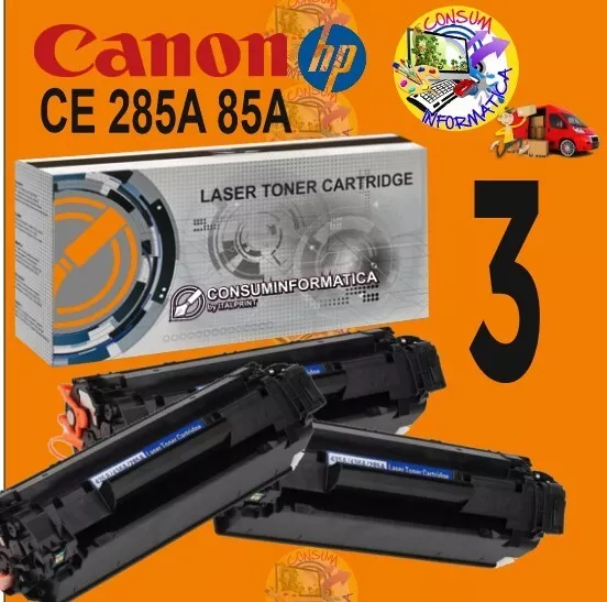 3 Toner Ce 285A 85A Per Hp Laserjet P1102 P1102W M1130 M1132 M1136 P1100 M1210