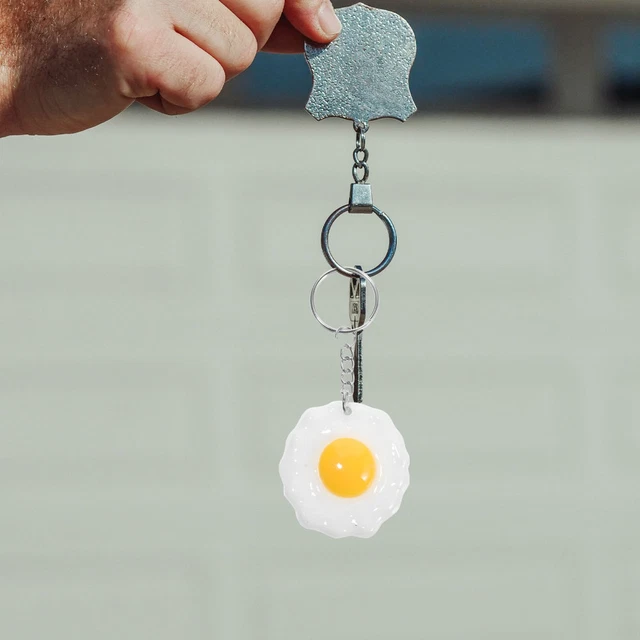 5pcs Bouled Egg Key Chain Pendants Food Charms Sac Sac à Ornements suspendus 9