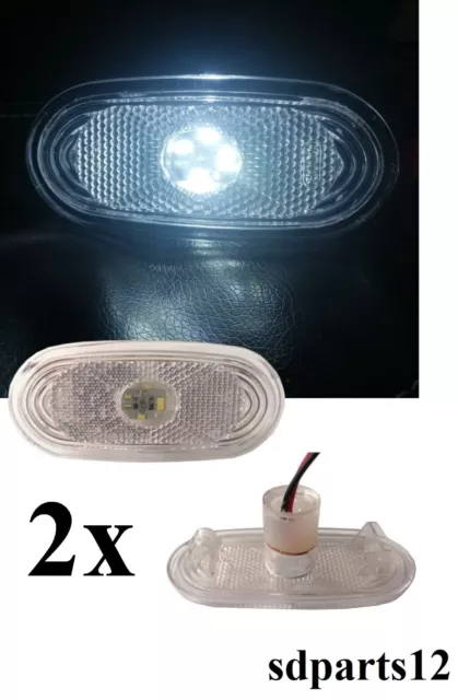 2x Luce Ingombro LED 12V Posteriore Bianco Per MERCEDES SPRINTER 10,6 х 4,8 cm