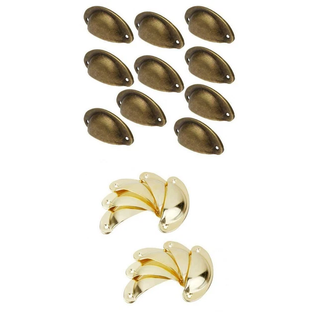 20pcs 3in Retro Shell Shaped Pull Handle Door Hardware for Closet Door Kits