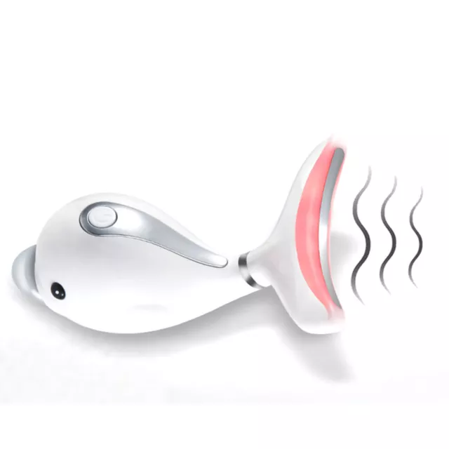 LED Photon Therapy Neck Massager Safe Face Lifting Tool Vibration QZ