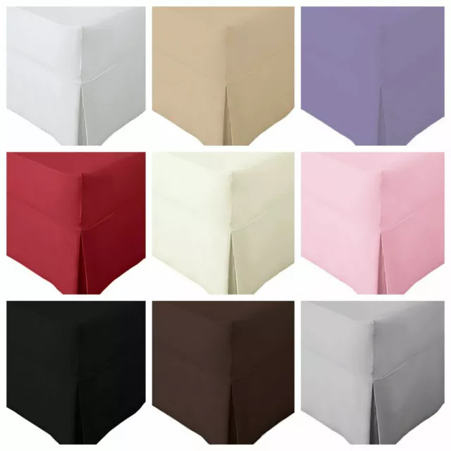 Extra Deep Plated Valance Sheet Bed Sheets Single Double King Super King Size