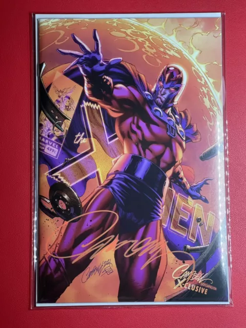 X-MEN LEGENDS 1 B MAGNETO J SCOTT CAMPBELL VARIANT COVER SIGNED COA 2021 uncanny