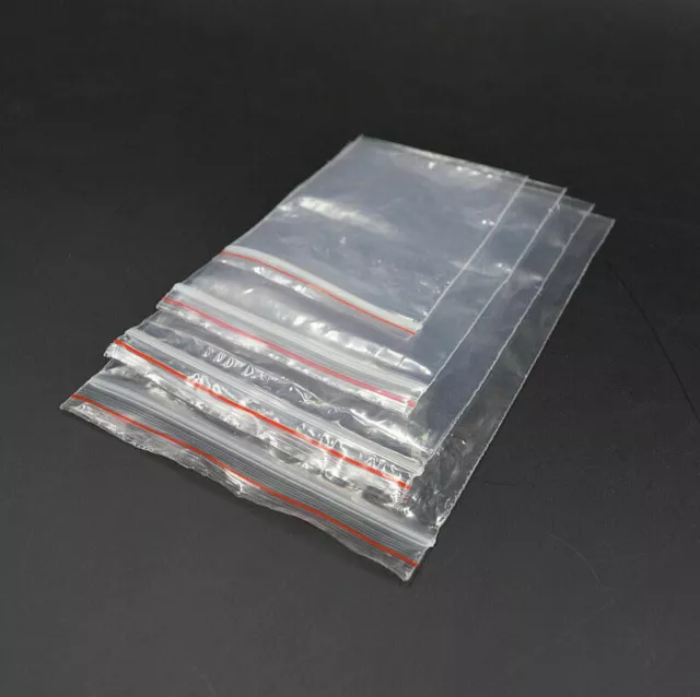 Grip Seal Bags Small Clear Bags PE Plastic Baggy Self Seal Resealable Zip Lock