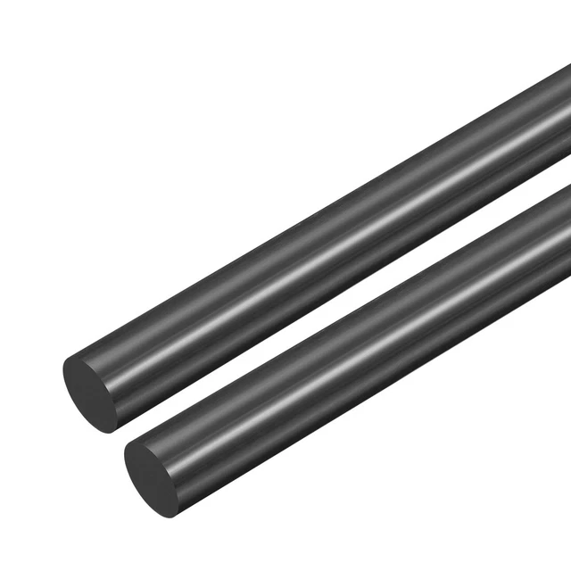 Plastica Asta rotonda POM asta 15mm diam nero plastica  barra tonda 2pz