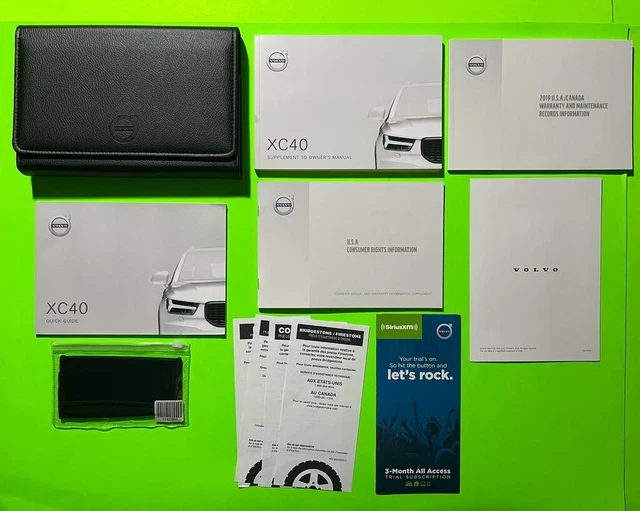 2019 Volvo XC40 Factory Owners Manual Supplement Set & Case *OEM*