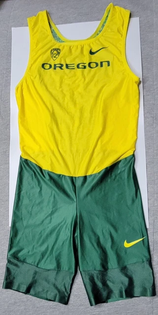 Nike Oregon Ducks PE Team Issued Track & Field Speedsuit Singlet Men’s M Used