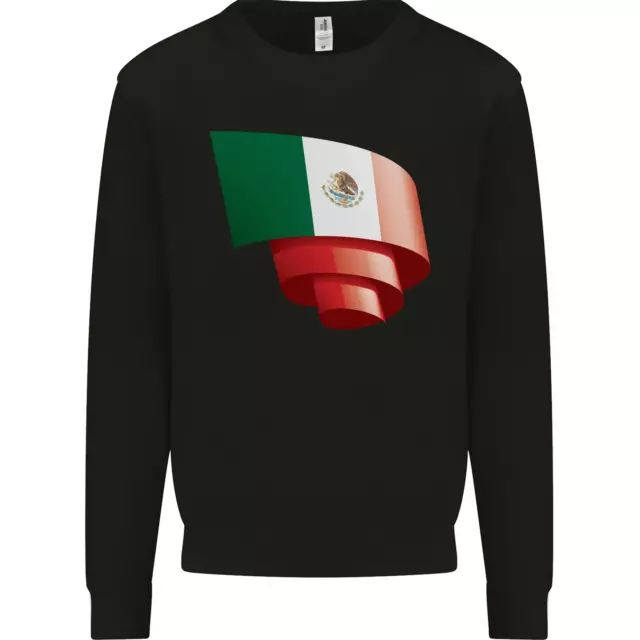 Arricciato Mexico Bandiera Messicano Giorno Calcio Bambini Felpa Maglione