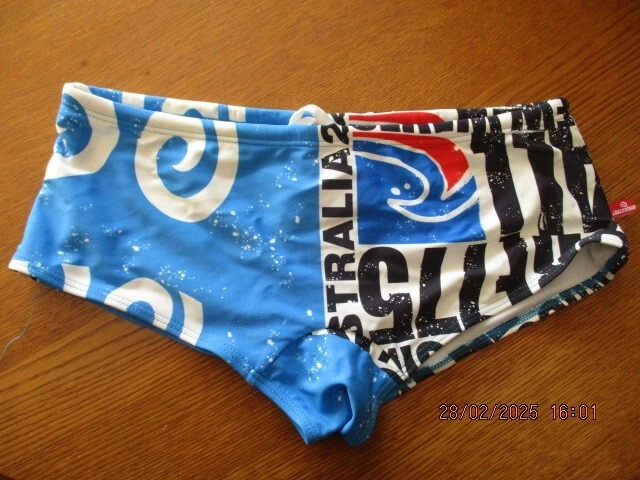 Slip De Bain AussieBum Bleu Taille L - Occasion Bon état - Nylon/Lycra