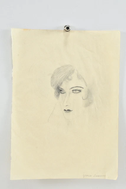L85T03-Estate Ernesto de Fiori (1884-1945) Drawing, Gloria Swanson
