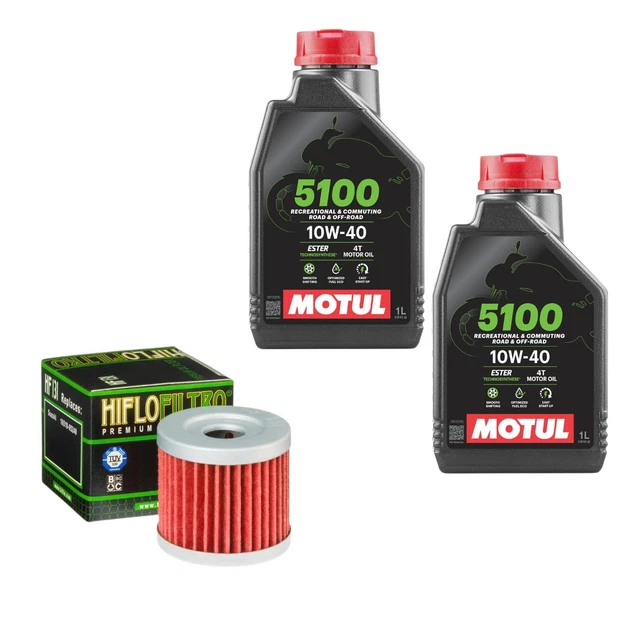 MOTUL 7100 10W40 4T Oil Cutting Kit 4L + HiFlo Filter HF303 For Kawasaki Z750 R 2011