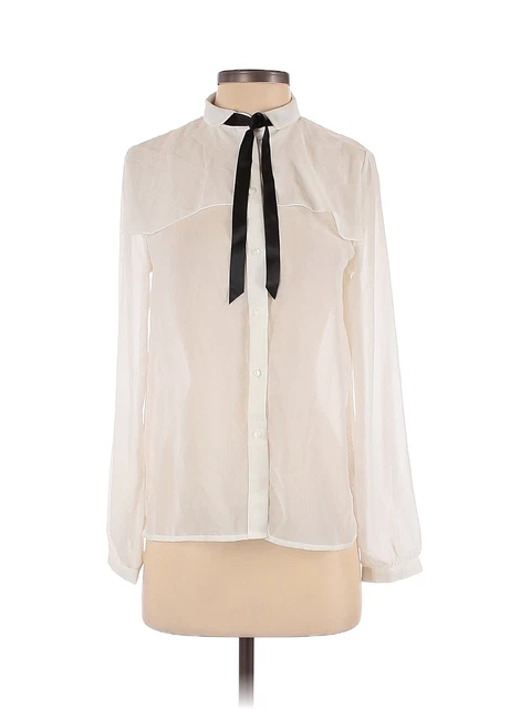 Jason Wu for Target Women White Long Sleeve Blouse XS