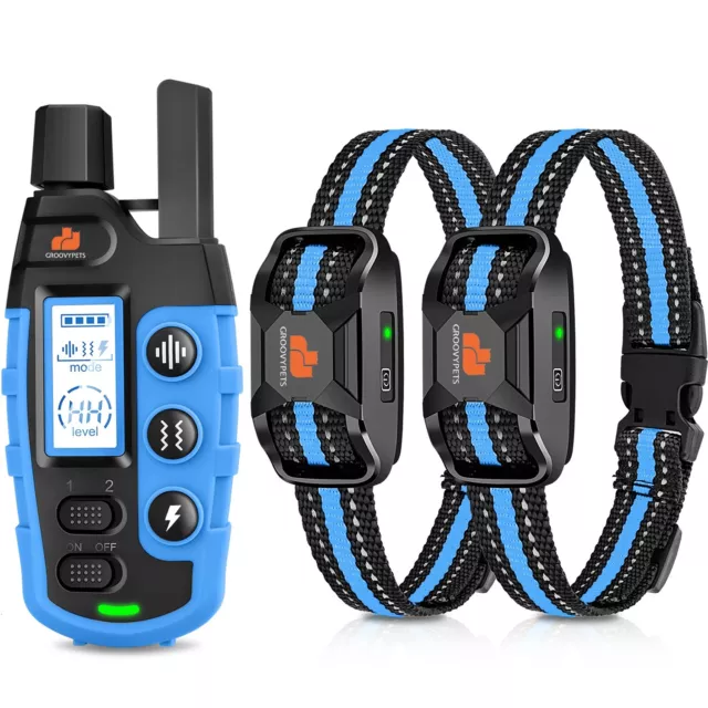 Smart Pet 1100 Yd Remote Dog Training Shock Collar for 2 Small Medium Large Dogs