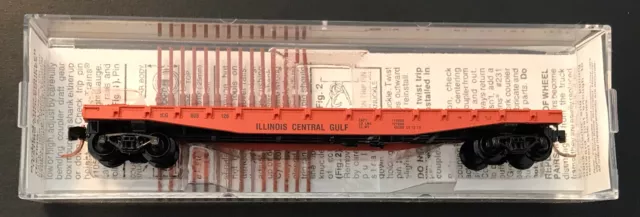 Micro-Trains N scale Illinois Central Gulf 50’ Flat Car, #45010, Rd #905126. NIB