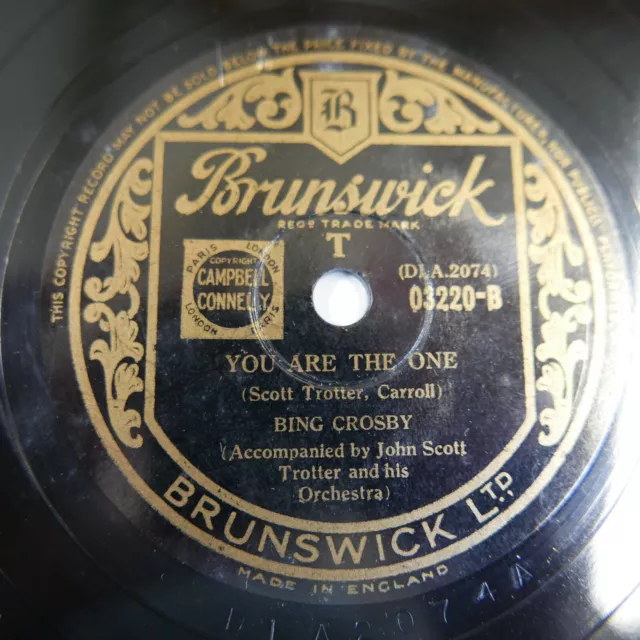 78rpm BING CROSBY you are the one / please