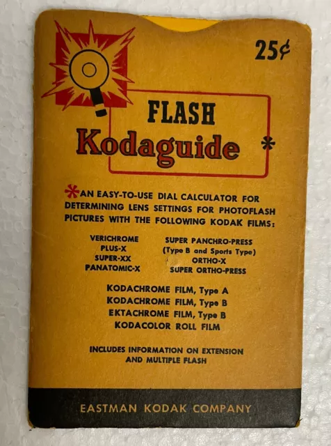 Kodaguide Snapshot Dial Exposure Calculator, Vintage Photography