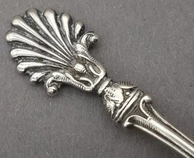 Salzlöffel Jugendstil 800 Silber Frankreich Gewürzlöffel 1 von 4 Löffelchen (22)