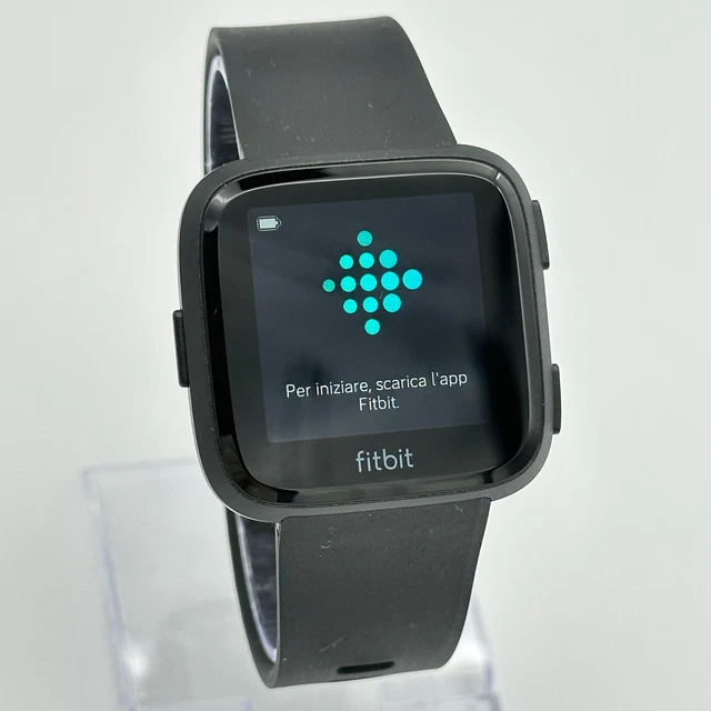 Fitbit Versa FB504 Smartwatch Fitness Tracker, Black Case Small Band, NO CHARGER Fitbit Versa FB504 Smartwatch Fitness Tracker, Black Case Small Band, NO CHARGER