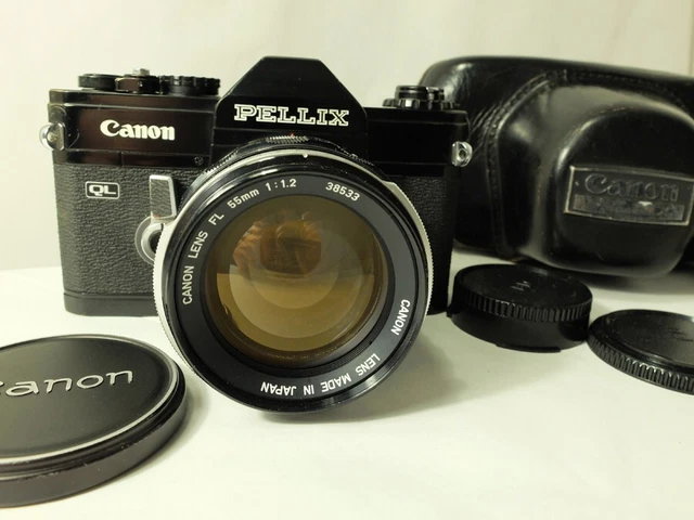 Canon PELLIX BLACK Version with  Canon FL 55mm F/1.2   Ultra Fast ! Rare !