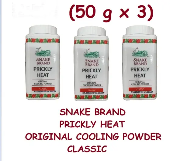 50 Gramm x 3 Snake Brand Prickly Heat Kühlpulver – Klassisch| Marke:...
