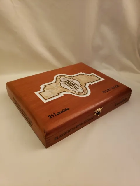Vintage Wooden Cigar Box Signature Playboy Hugh Hefner by Don Diego 25 Lonsdale