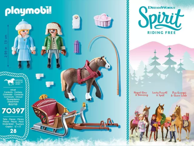 Playmobil Dreamworks spirit  Calèche d'Hiver 70397 2