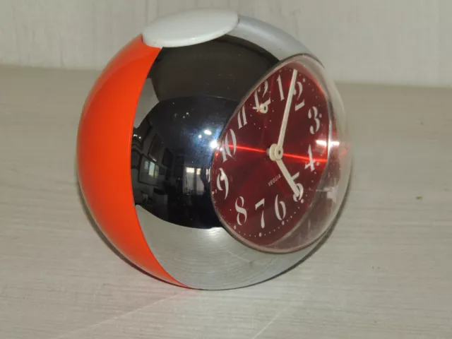 Sveglia Veglia Orologio Sfericlock W.germany Design Vintage Anni 70 Funzionante