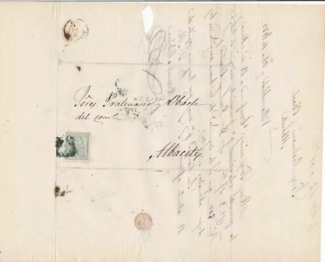 Spain 19th centuary stamps cover Ref 8310