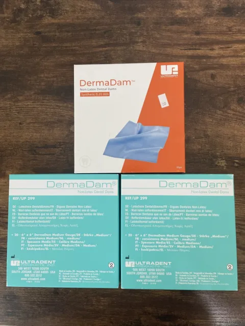 DermaDam Synethetic Medium (0.20 mm) Ultradent (20pk) - 3 Packs