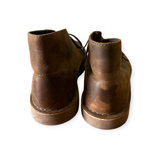 CLARKS MENS BUSHACRE 2 Brown Leather Chukka Boots Shoes 9.5 £31.45 ...
